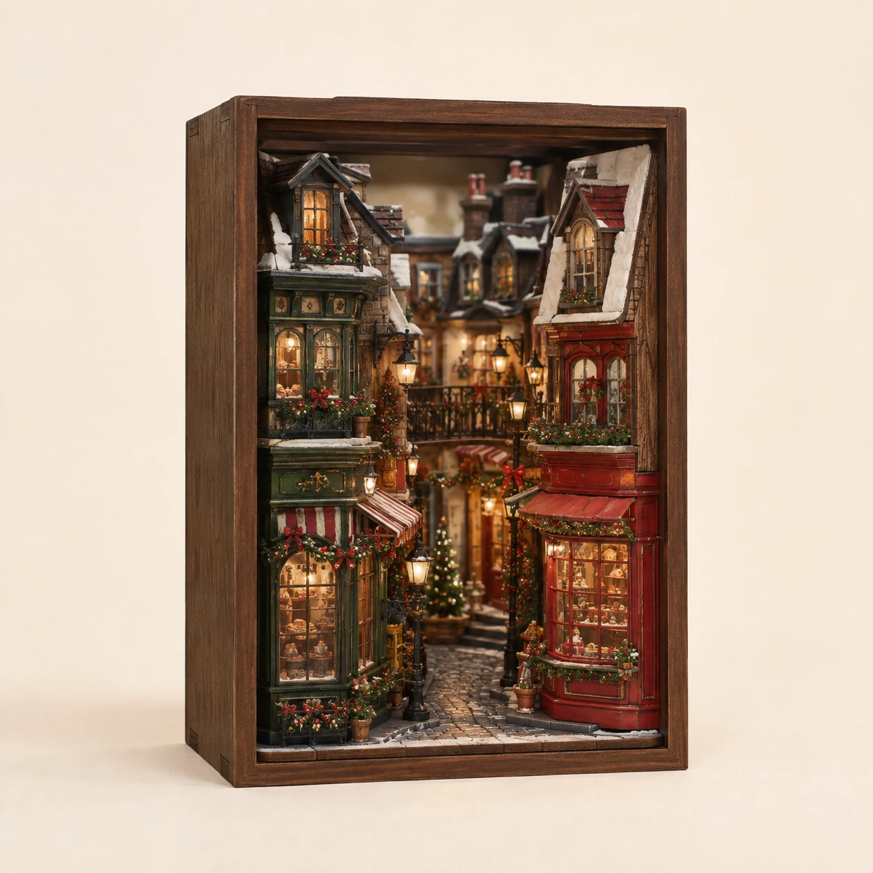 Christmas Street Box from the ZHONGYI Miniature House Kits collection