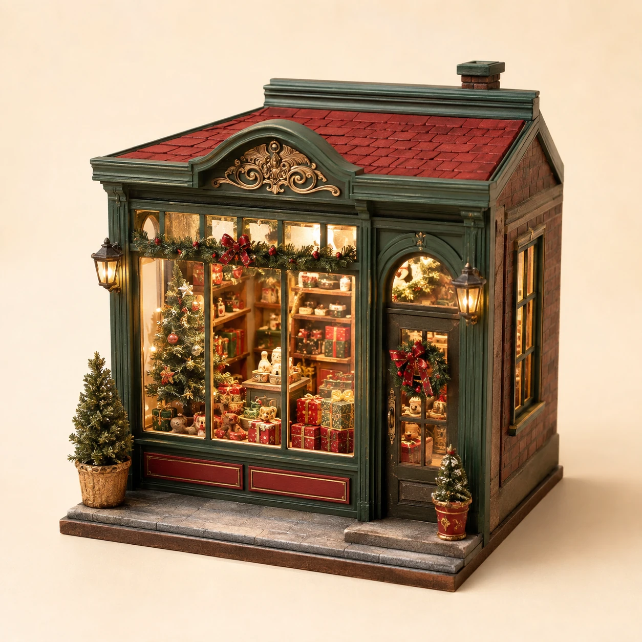 Christmas Shop Window from the ZHONGYI Miniature House Kits collection