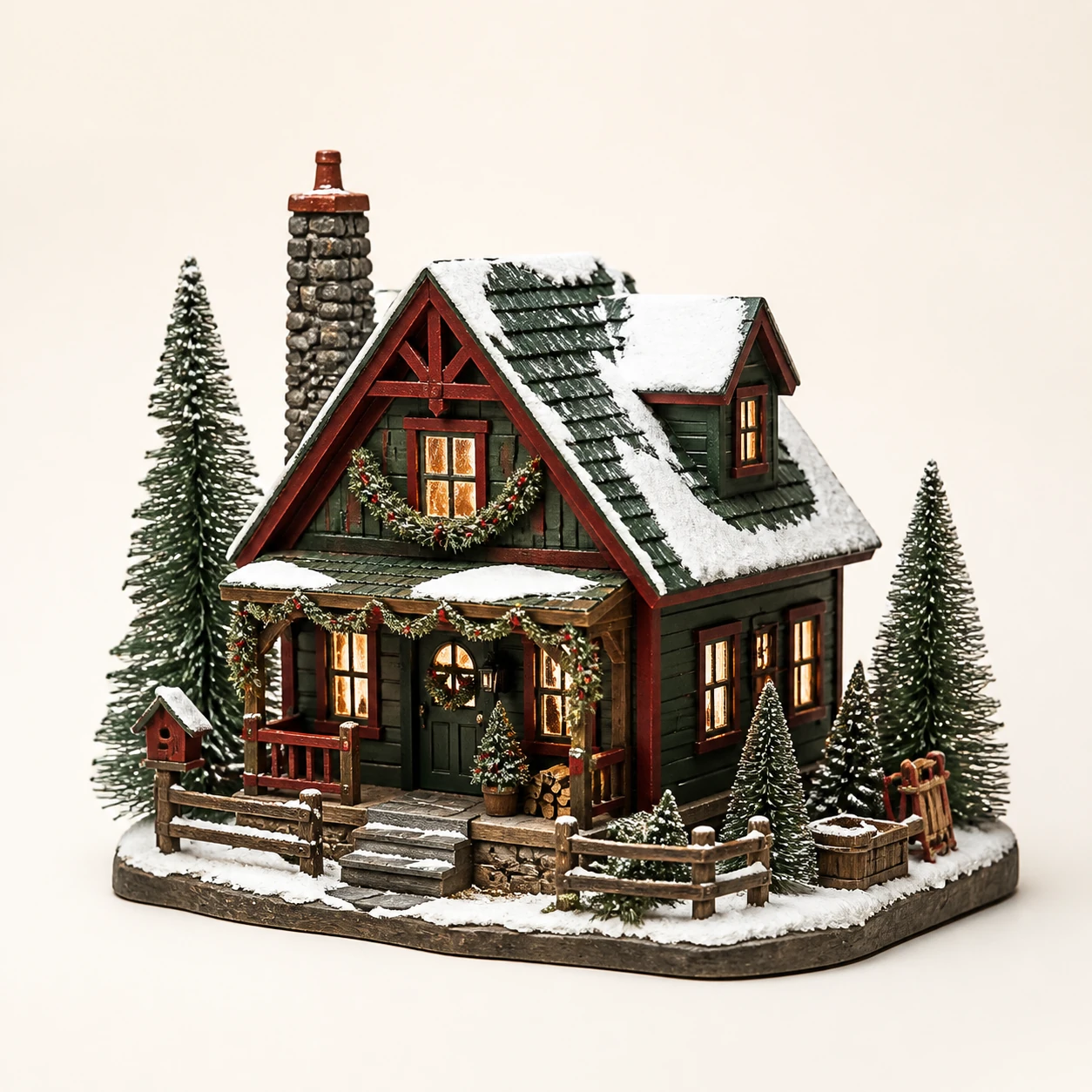 Holiday Forest Cottage from the ZHONGYI Miniature House Kits collection