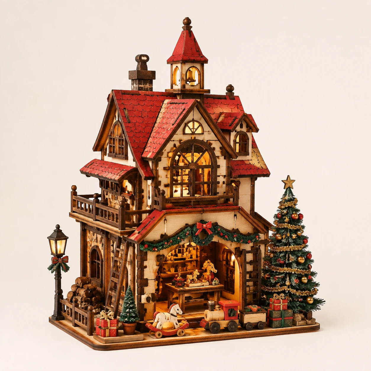 Christmas Santa Workshop from the ZHONGYI Miniature House Kits collection