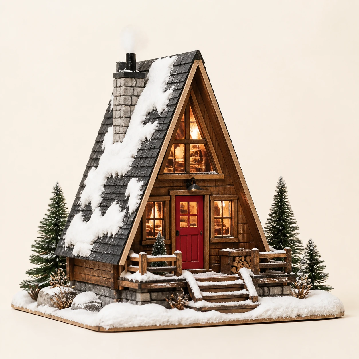 Christmas Winter Cabin from the ZHONGYI Miniature House Kits collection
