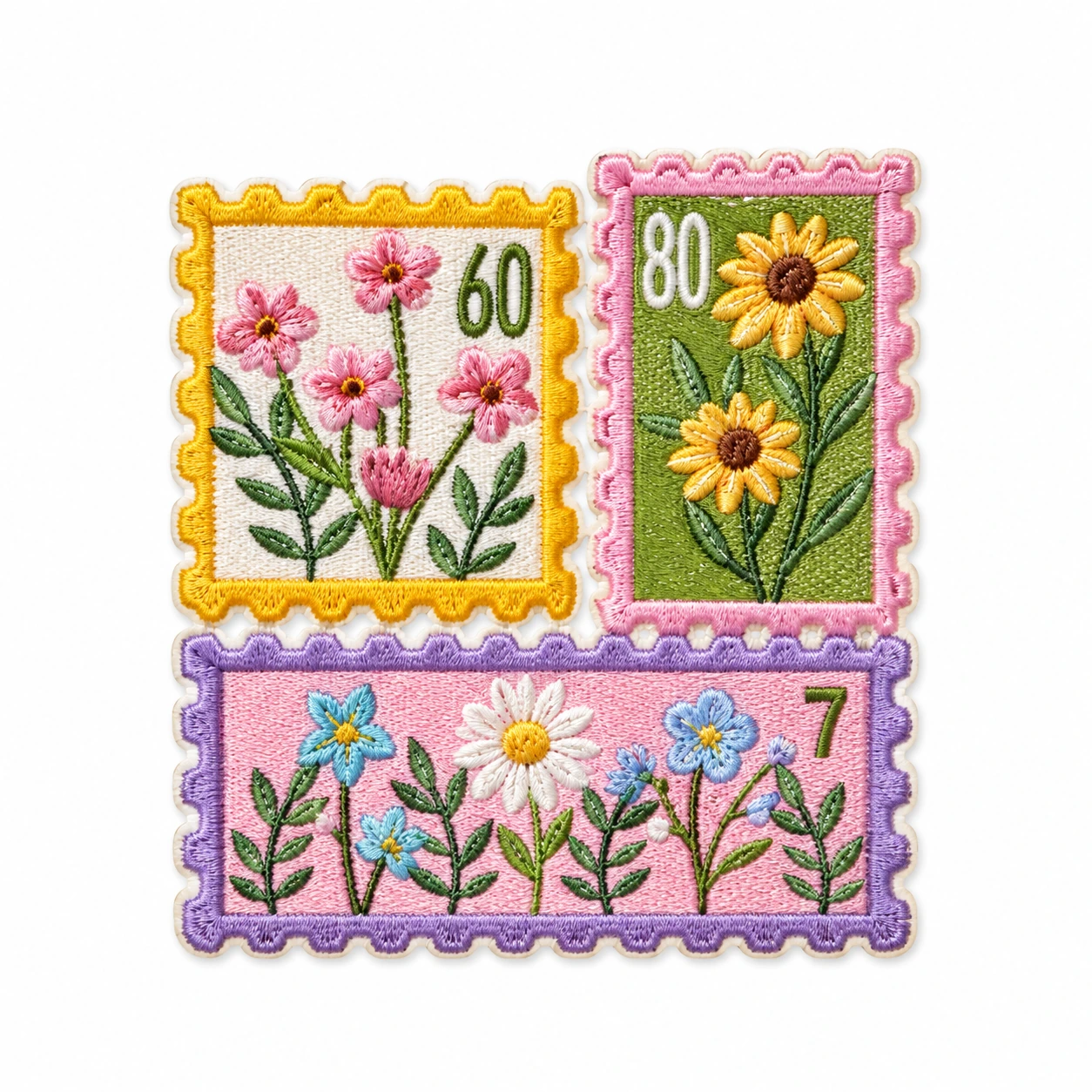 Iron-On Embroidered Patch - Design 009 from the ZHONGYI Iron-On Patches collection