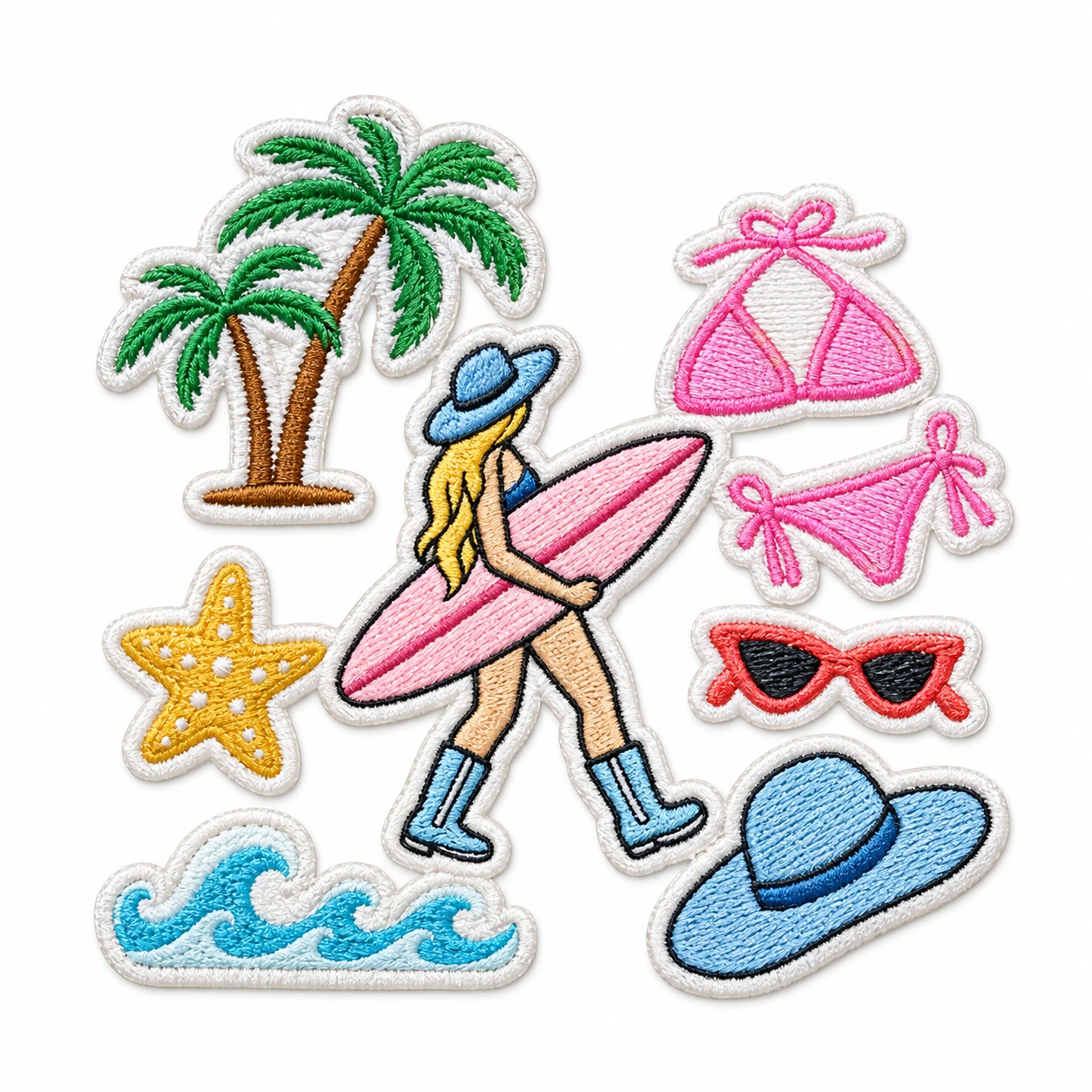 Iron-On Embroidered Patch - Design 030 from the ZHONGYI Iron-On Patches collection