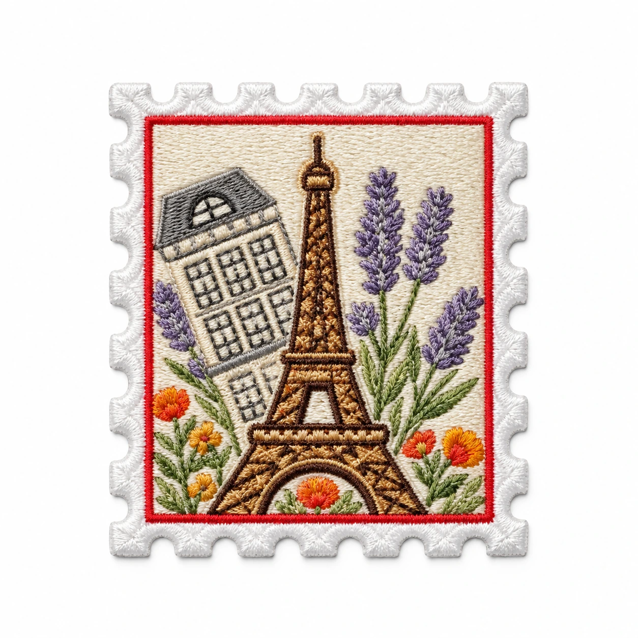 Iron-On Embroidered Patch - Design 041 from the ZHONGYI Iron-On Patches collection