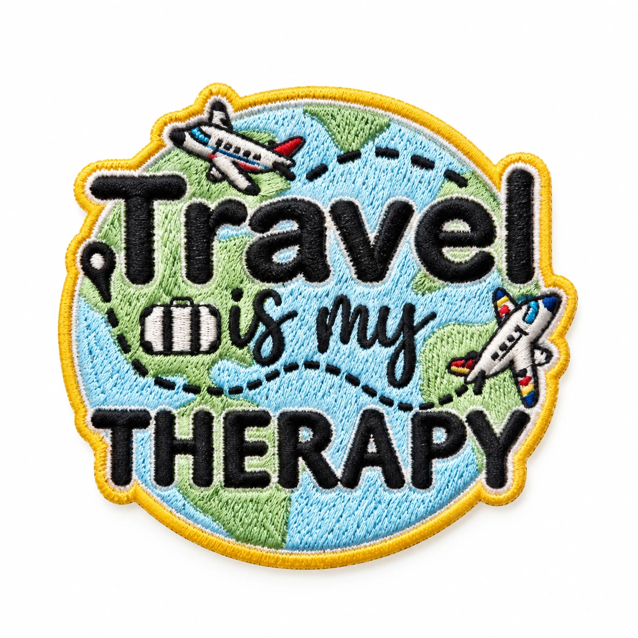 Iron-On Embroidered Patch - Design 067 from the ZHONGYI Iron-On Patches collection