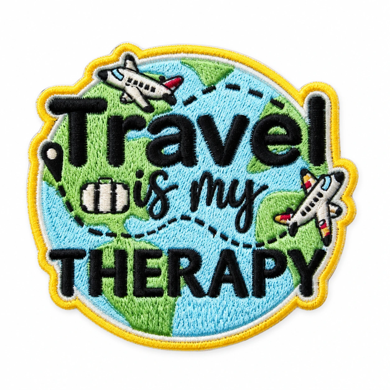 Iron-On Embroidered Patch - Design 068 from the ZHONGYI Iron-On Patches collection