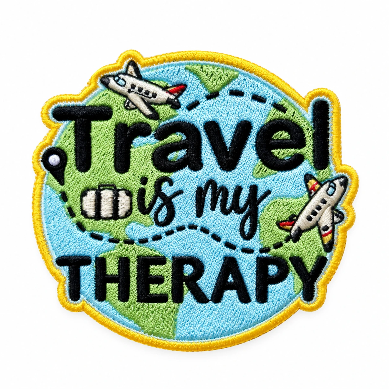 Iron-On Embroidered Patch - Design 069 from the ZHONGYI Iron-On Patches collection