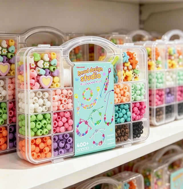 Bead Design Studio Carry Case - Bright Charms from the ZHONGYI Kids Bead Kits collection
