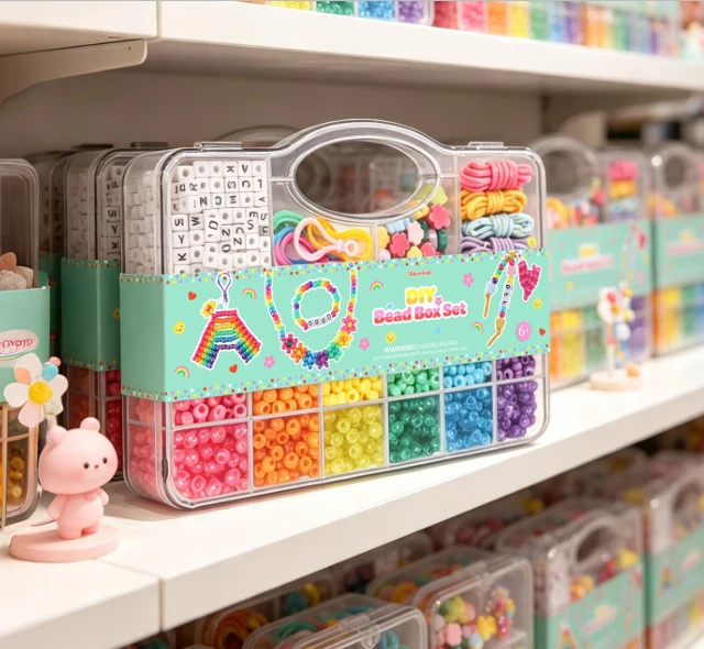 DIY Bead Box Set - Rainbow Charms from the ZHONGYI Kids Bead Kits collection