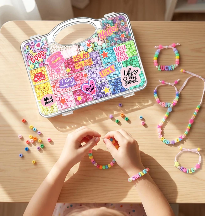 Good Day Bead Kit - Letter & Sticker from the ZHONGYI Kids Bead Kits collection