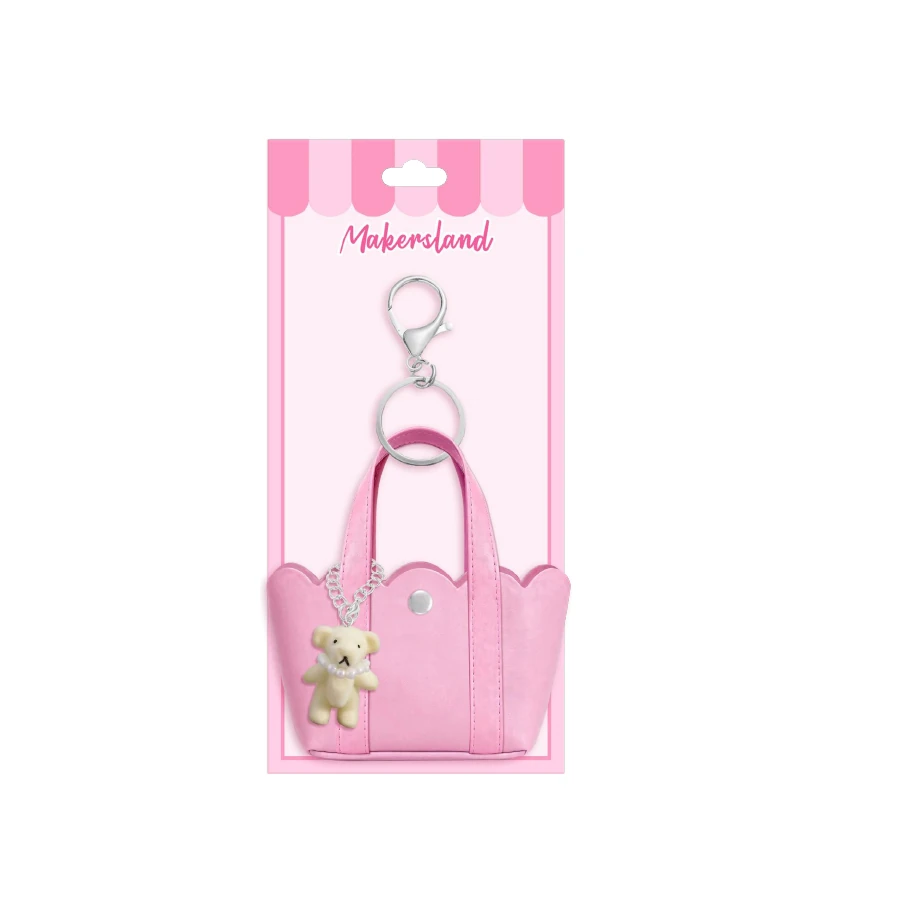 Teddy Tote Bag Keychain from the ZHONGYI Mini Bag Keychain Sets collection
