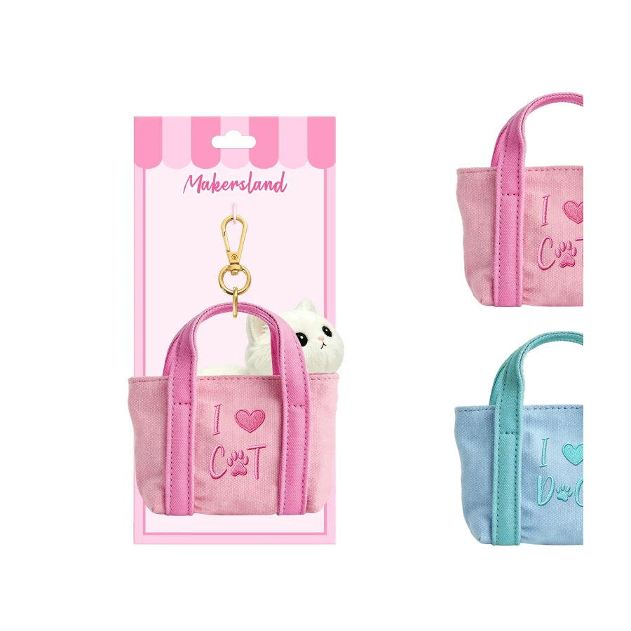 Cat Tote Bag Keychain from the ZHONGYI Mini Bag Keychain Sets collection