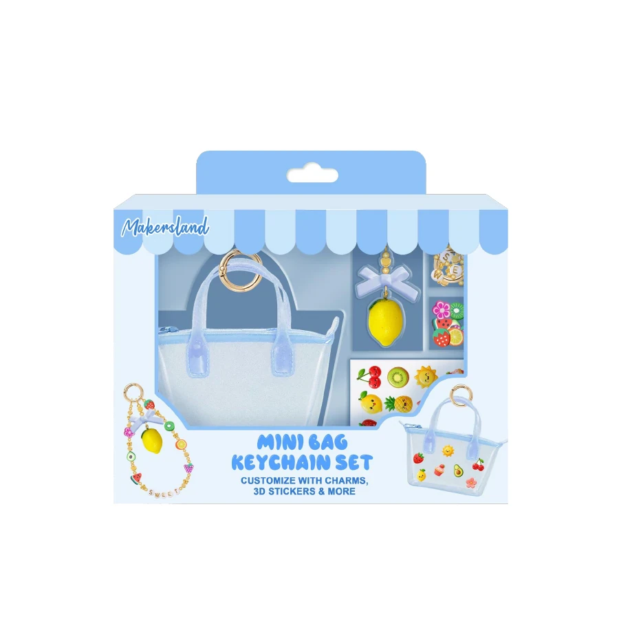 Blue Fruit Charm Mini Bag Keychain Set from the ZHONGYI Mini Bag Keychain Sets collection