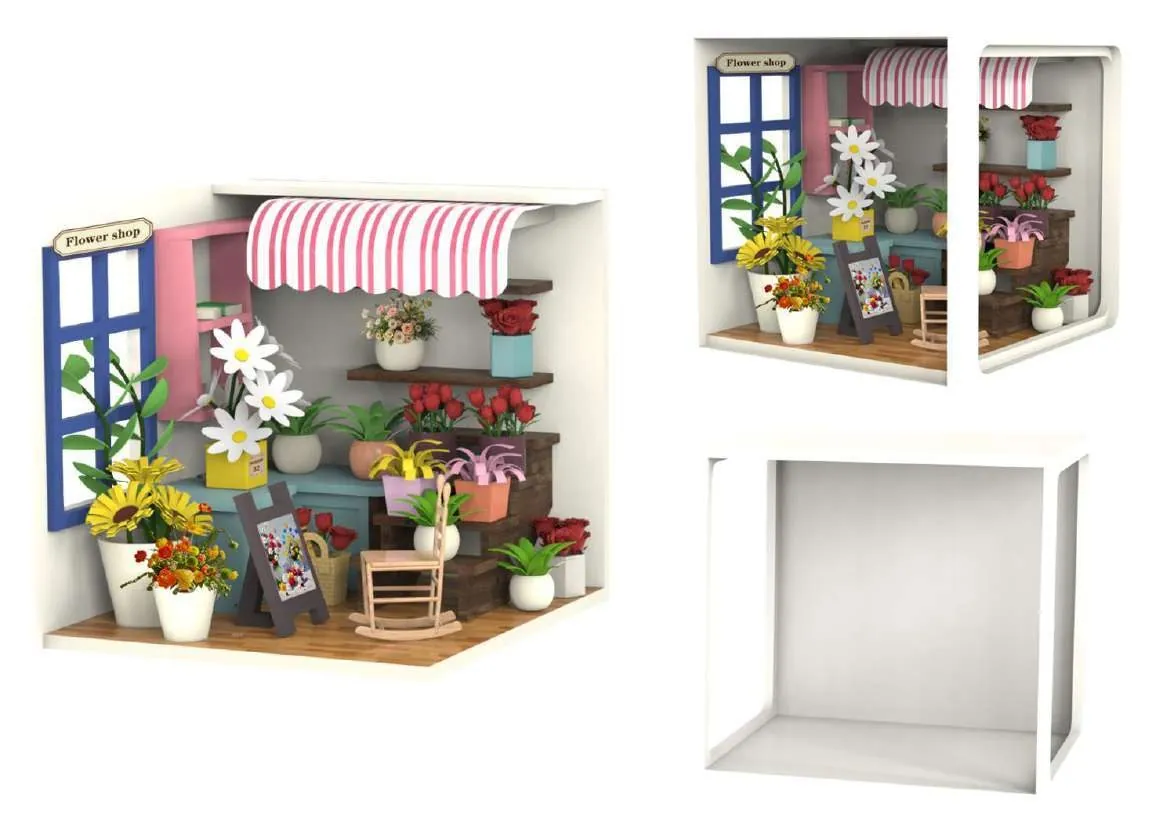 Miniature House Kit – Woodland Cottage from the ZHONGYI Miniature House Kits collection