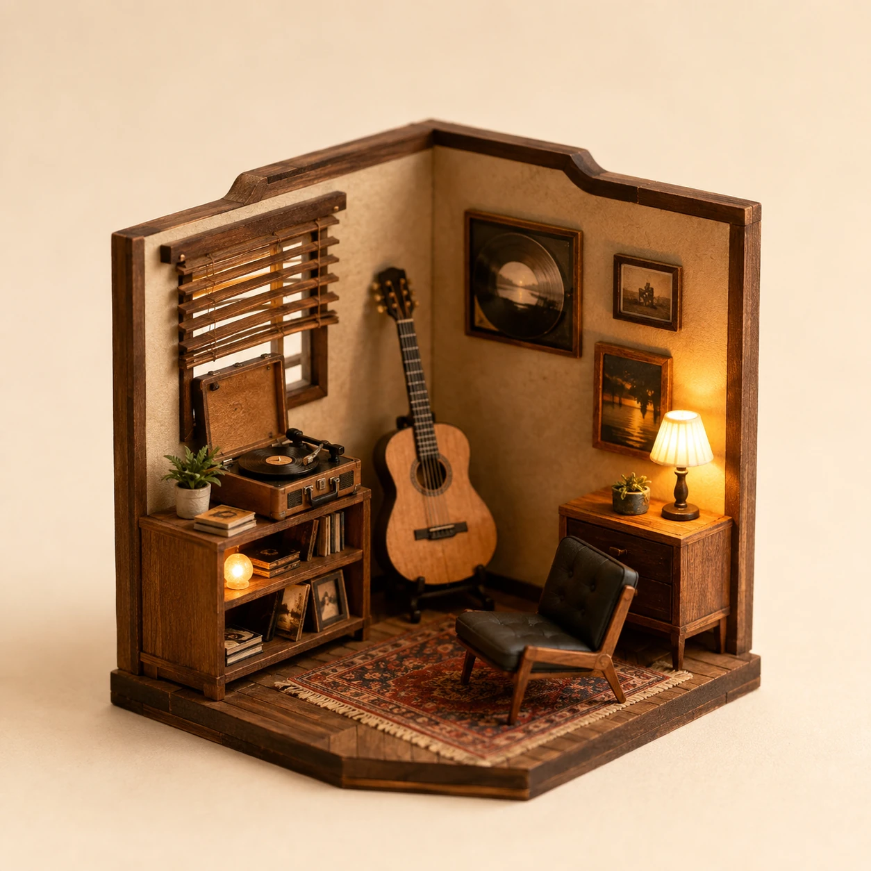 Music Corner Room from the ZHONGYI Miniature House Kits collection