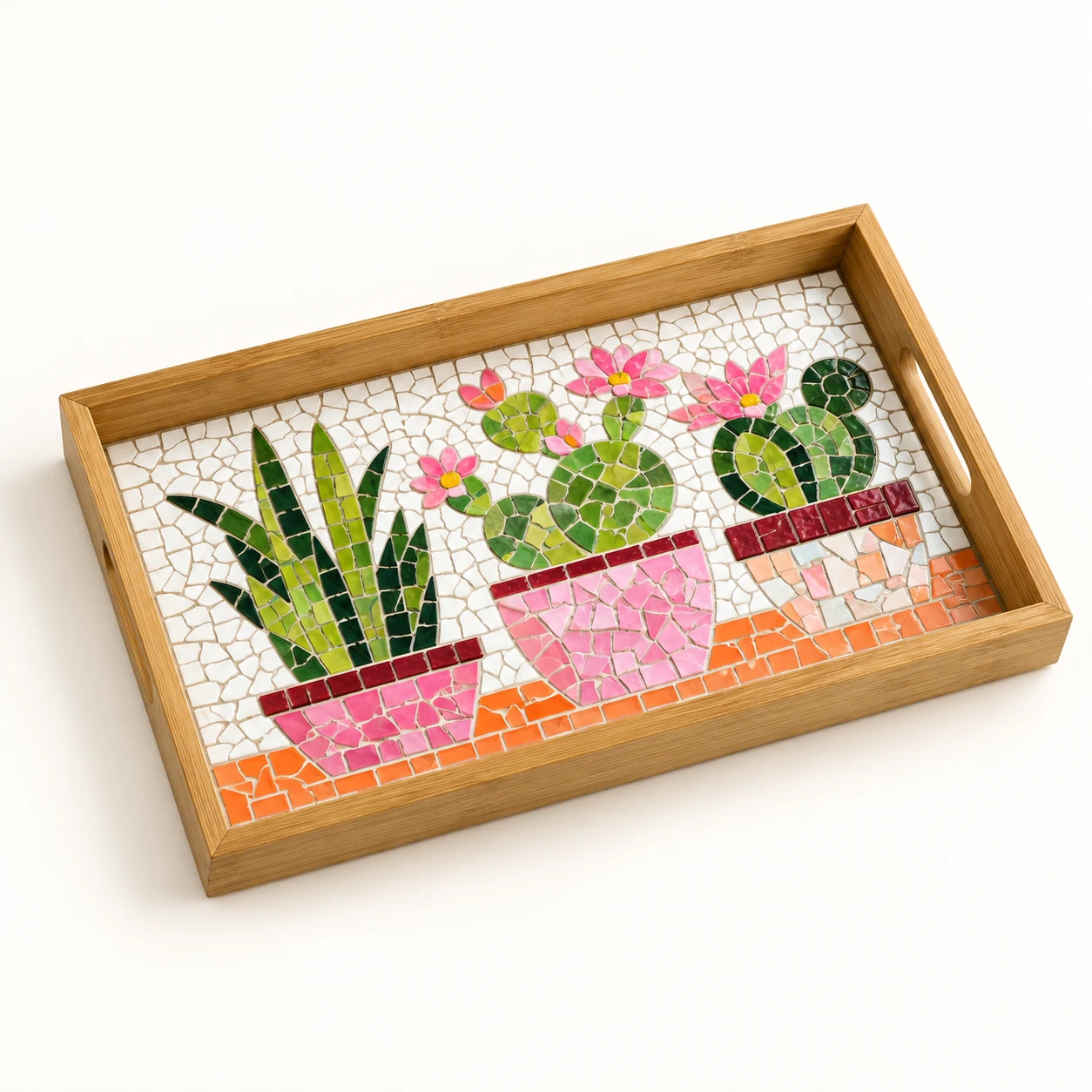 Mosaic Tray Kit - Cactus - kit and components