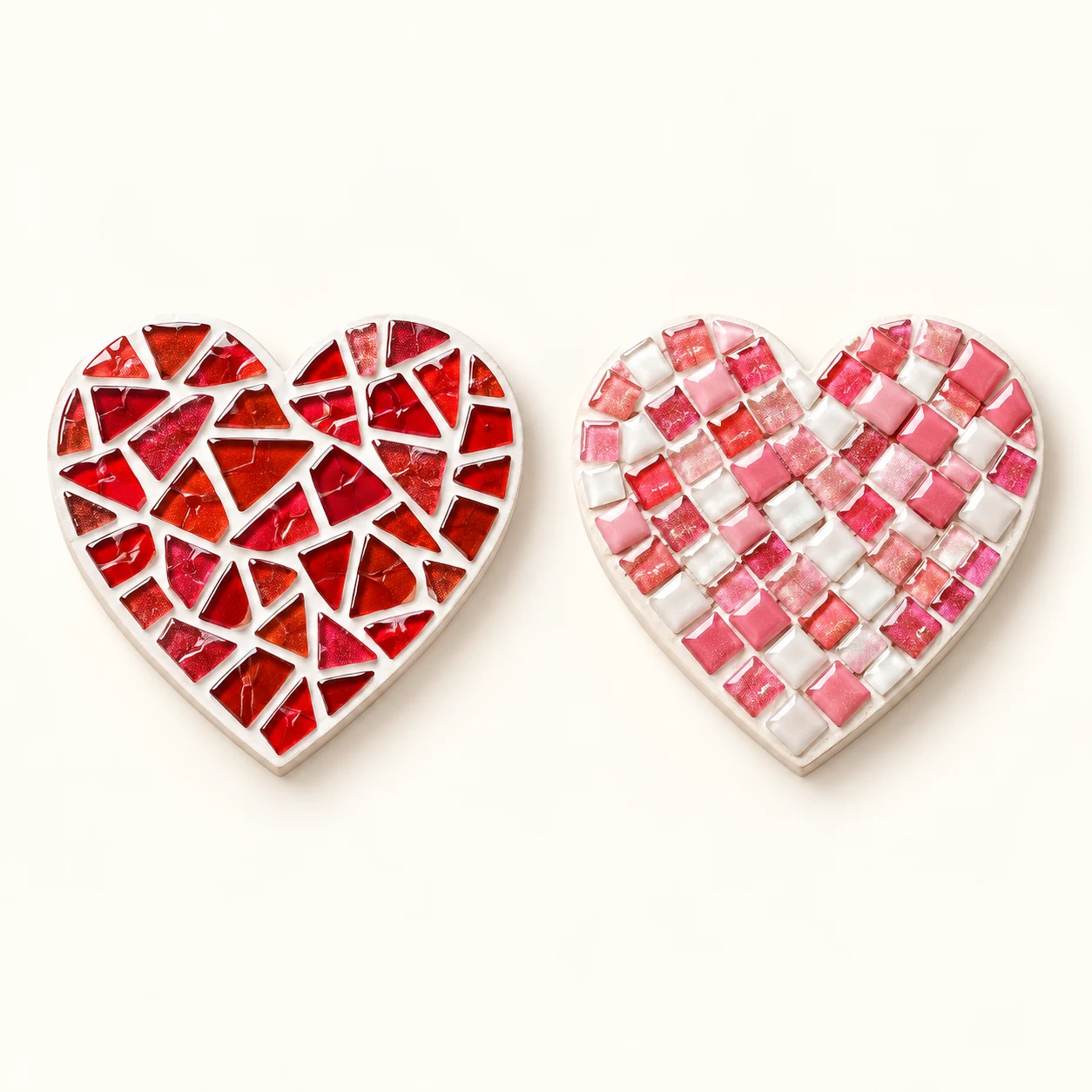 Mosaic Heart Coaster Kit - kit and components