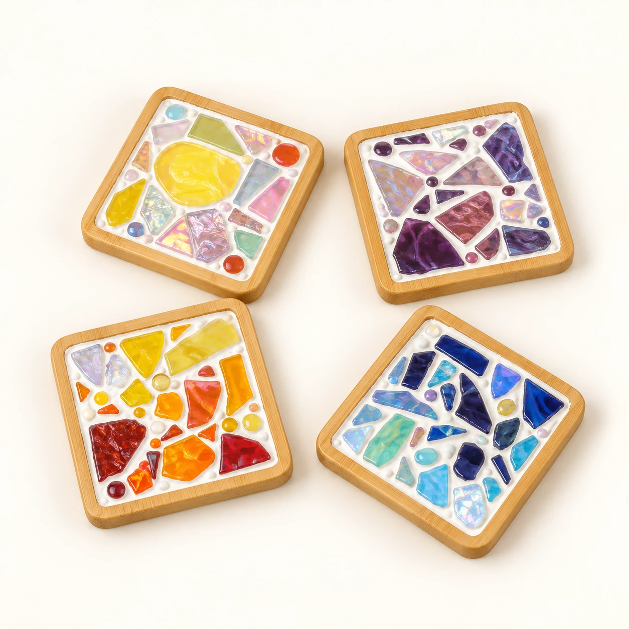 Mosaic Coaster Kit - Mica Sheet - kit and components