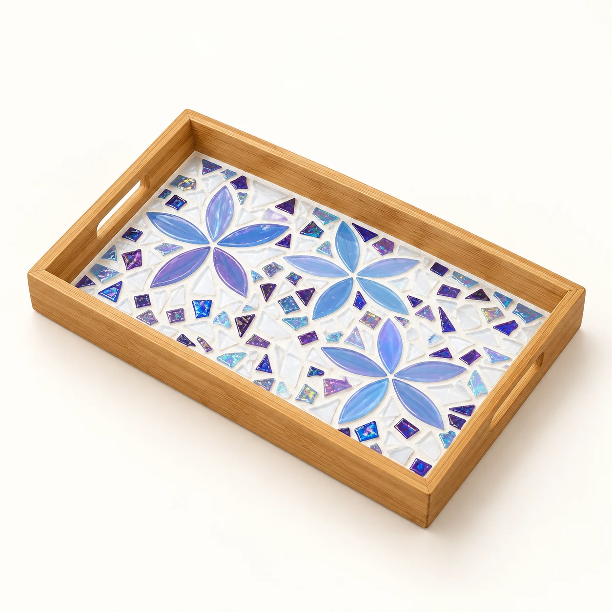 Mosaic Tray Kit - Floral Rectangle - kit and components