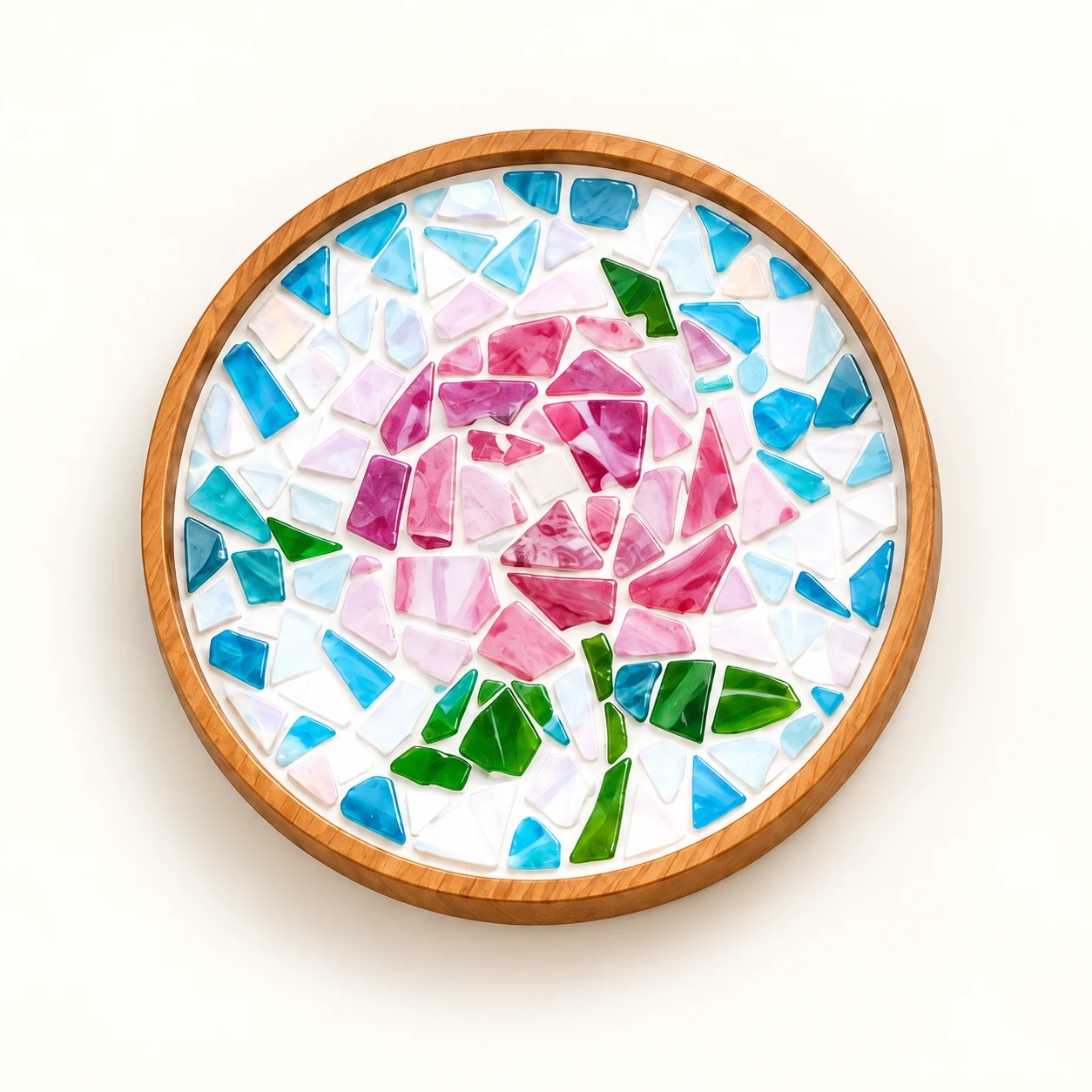 Mosaic Tray Kit - Round Rose - kit and components