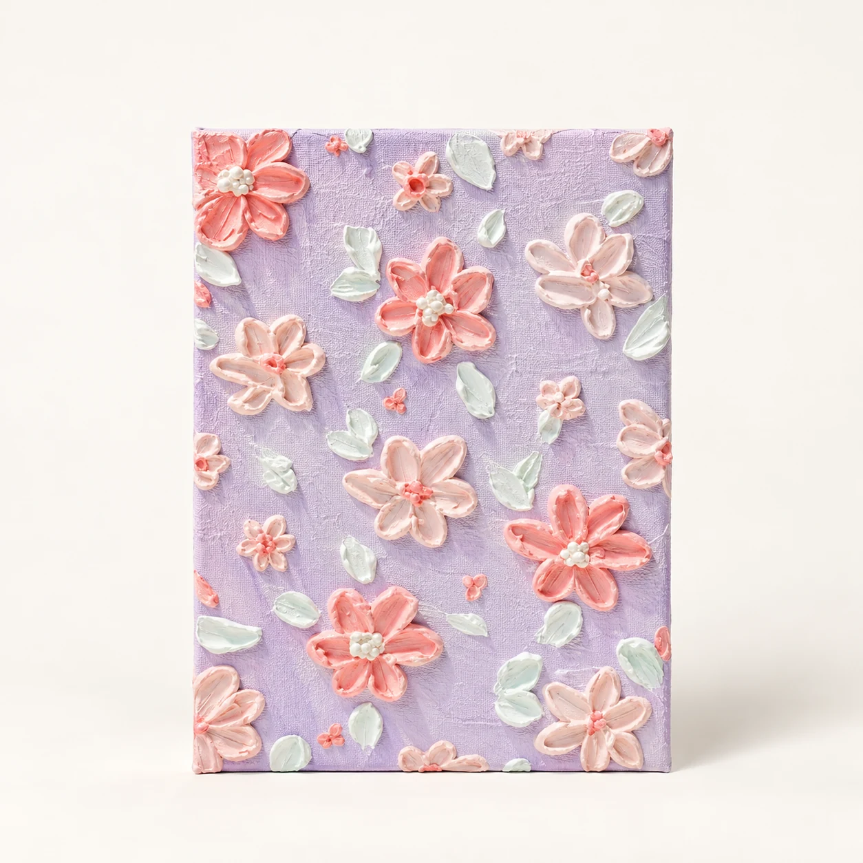 Textured Painting Kit - Floral Pastels - kit and components