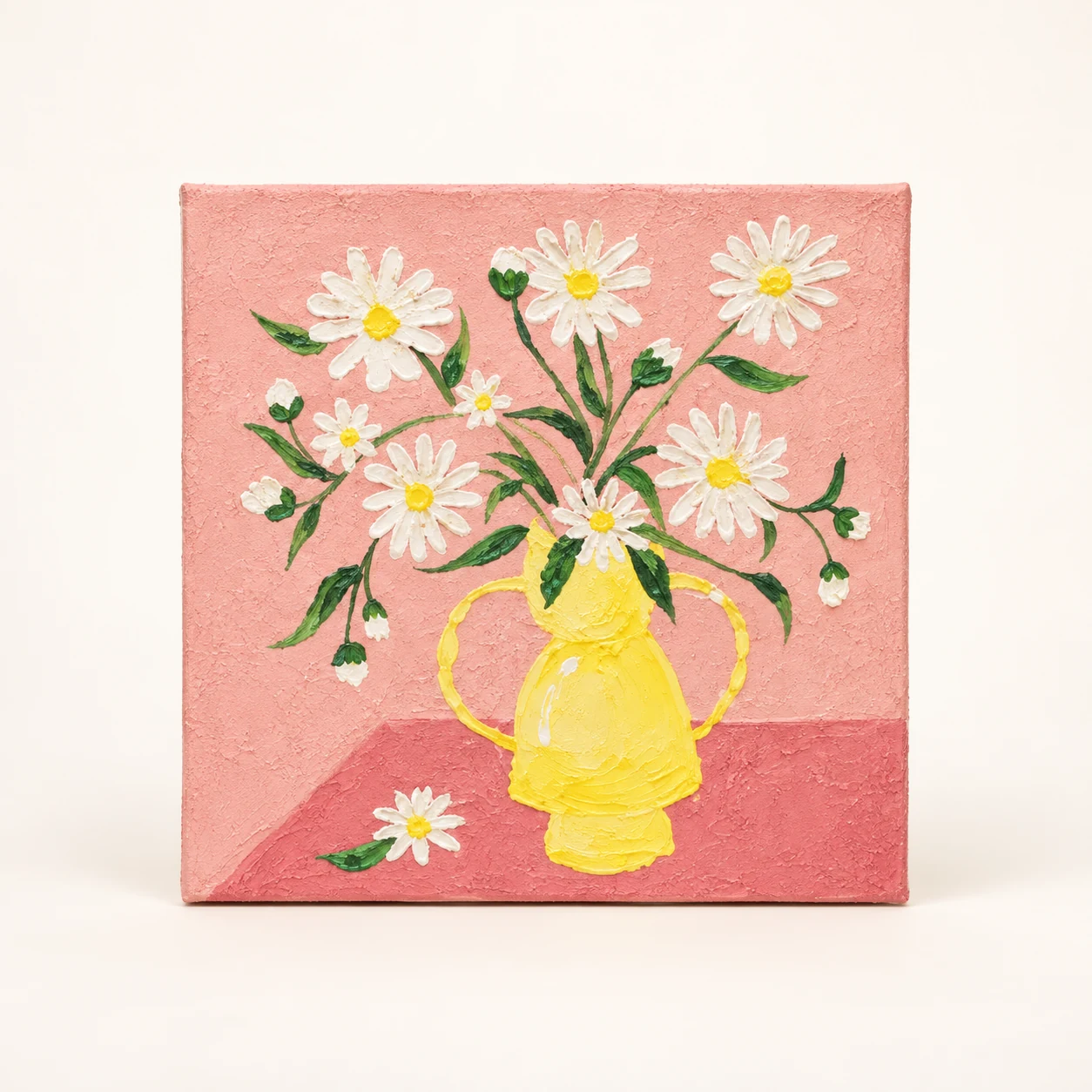 Textured Painting Kit - Flower Vase - kit and components