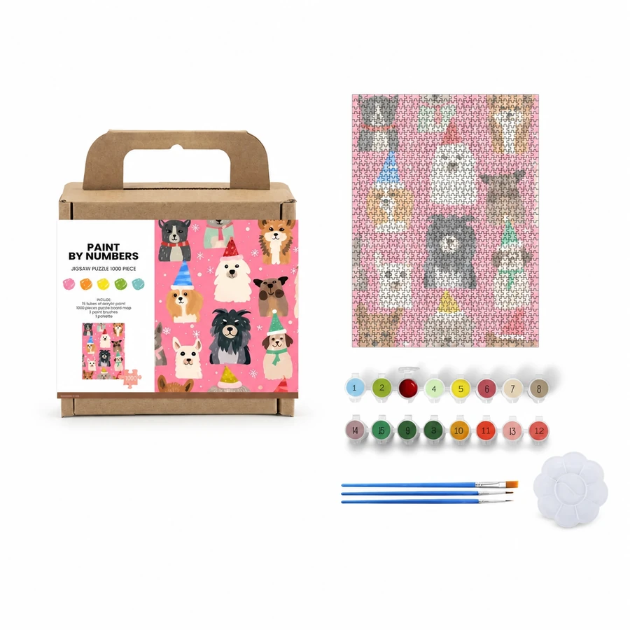 Paint by Number Jigsaw Puzzle - Cat Collage from the ZHONGYI Paint by Number Jigsaw Puzzles collection