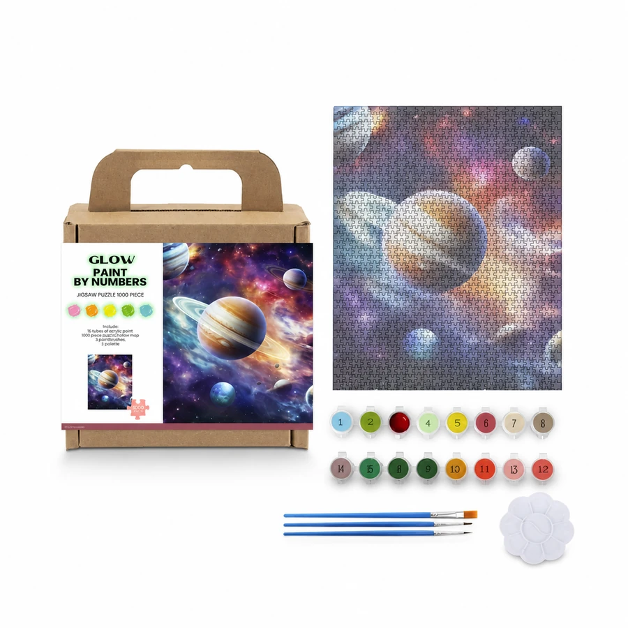 Paint by Number Jigsaw Puzzle - Space from the ZHONGYI Paint by Number Jigsaw Puzzles collection