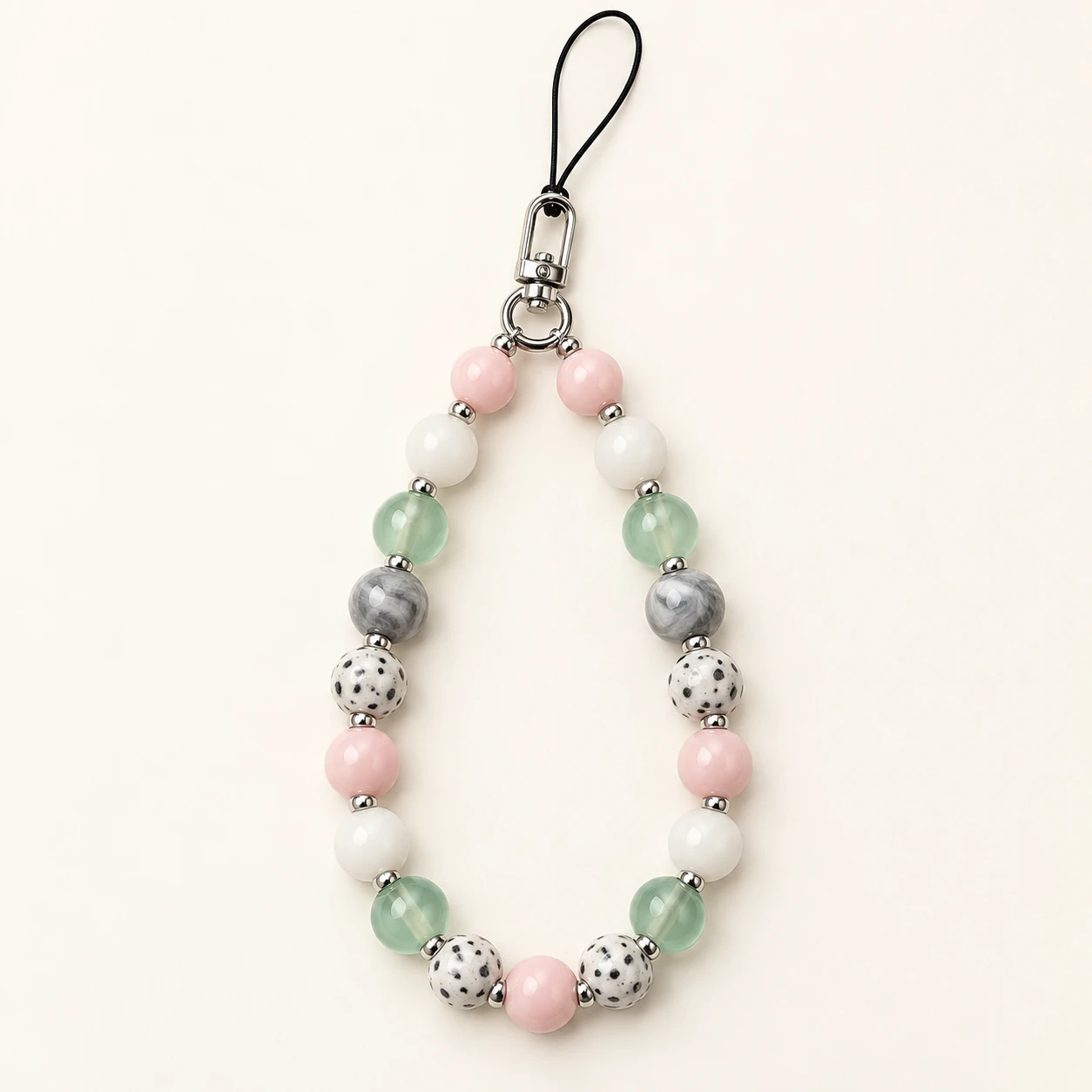 Pastel Pebble Bead Phone Chain from the ZHONGYI Phone Chains collection