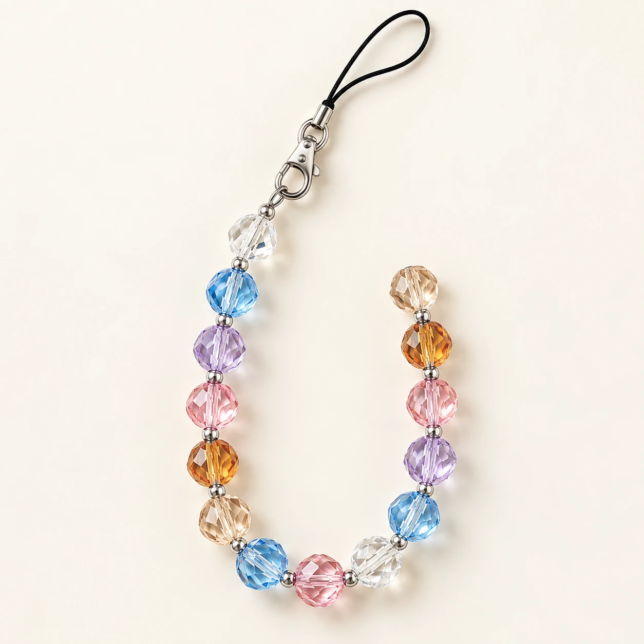 Faceted Crystal Bead Phone Chain from the ZHONGYI Phone Chains collection