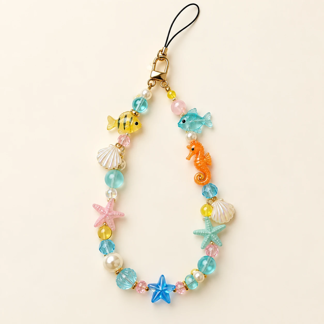 Seaside Charm Bead Phone Chain from the ZHONGYI Phone Chains collection