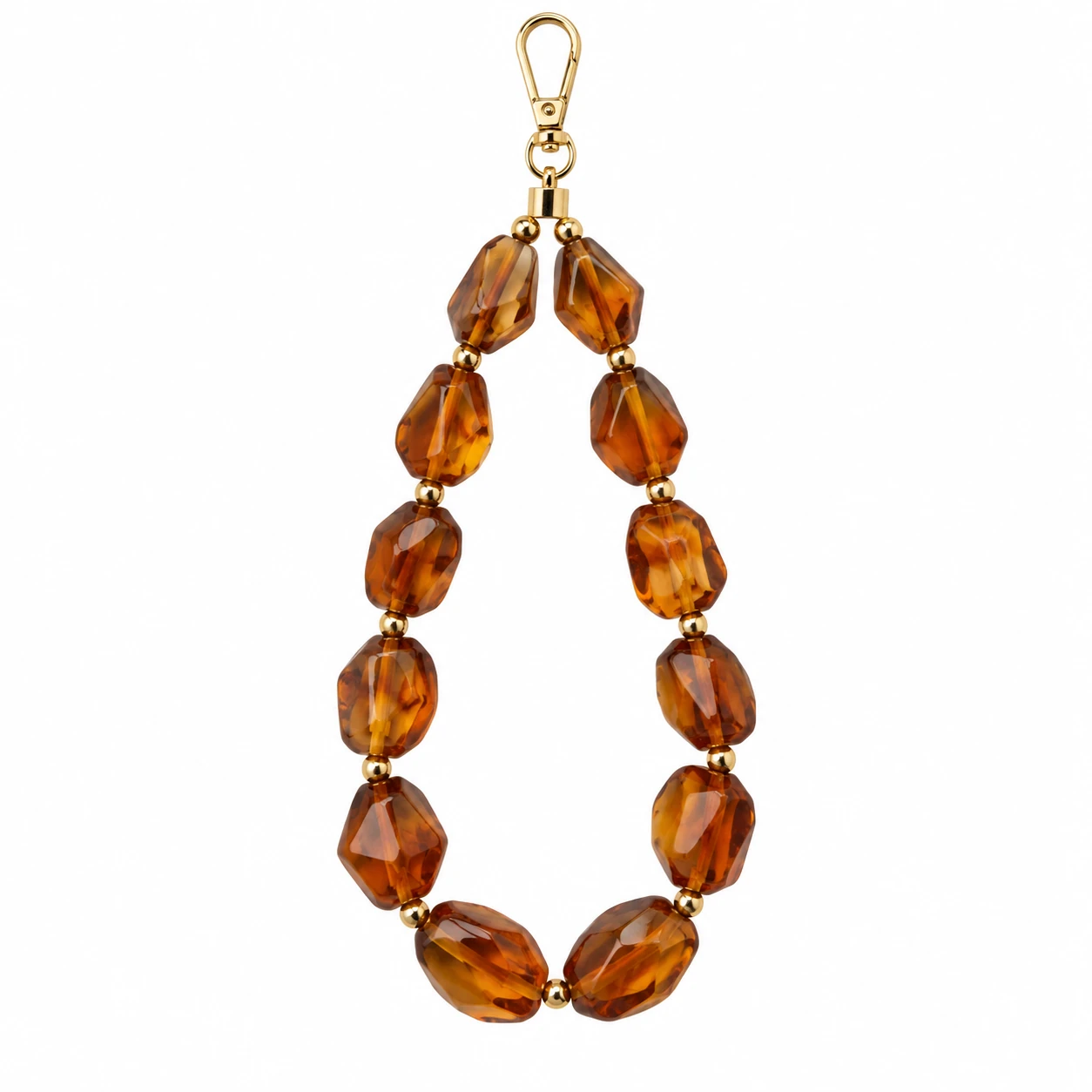 Amber Resin Bead Phone Chain from the ZHONGYI Phone Chains collection