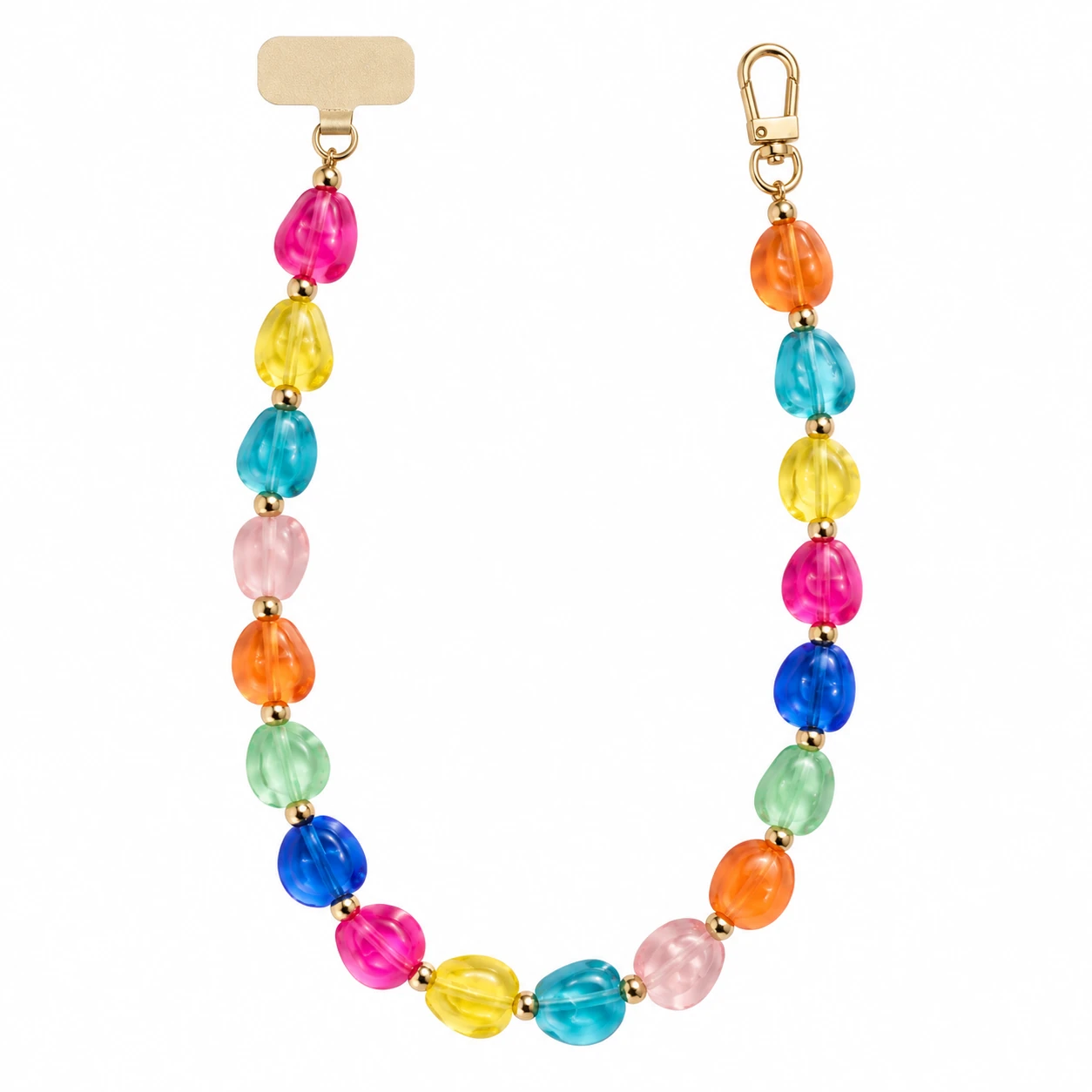Bright Pebble Bead Phone Chain from the ZHONGYI Phone Chains collection