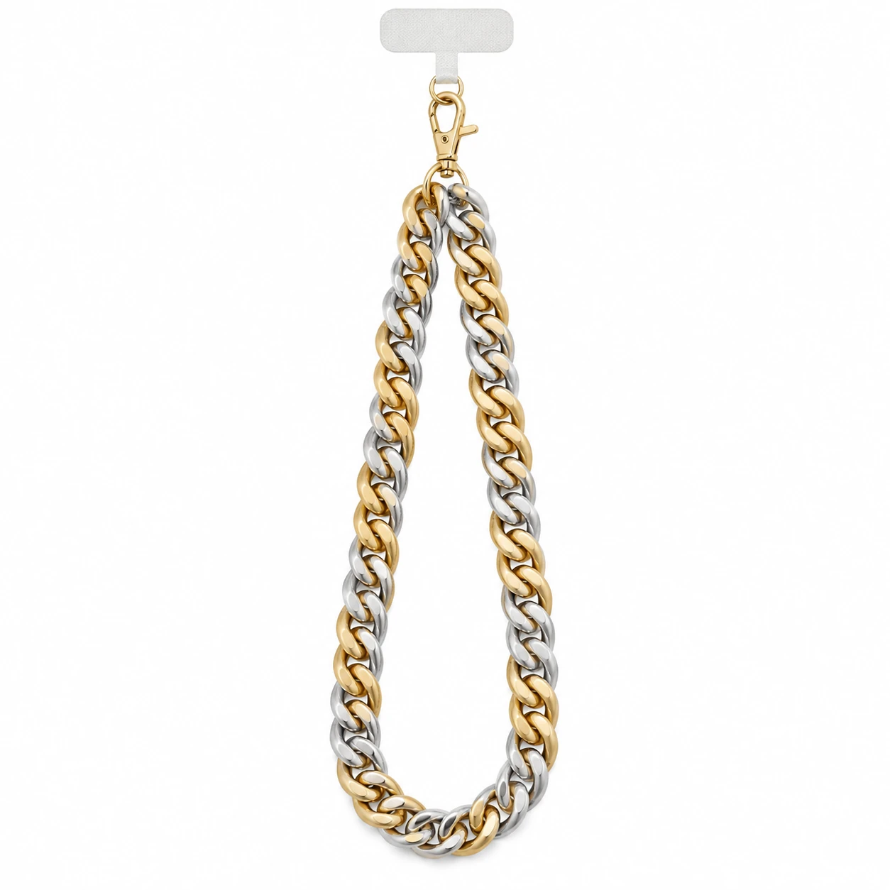 Two-Tone Curb Chain Phone Chain from the ZHONGYI Phone Chains collection