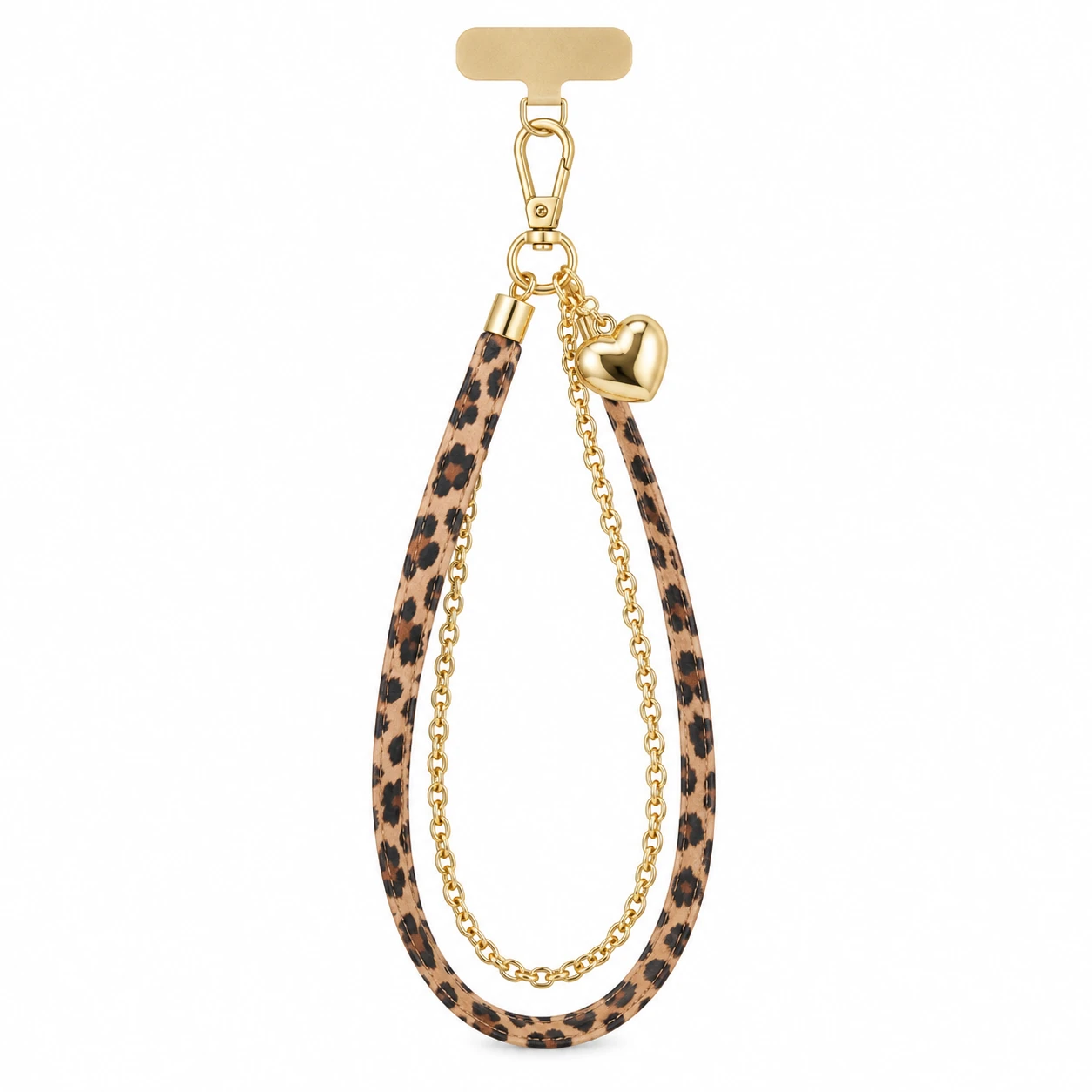 Leopard Heart Phone Chain from the ZHONGYI Phone Chains collection