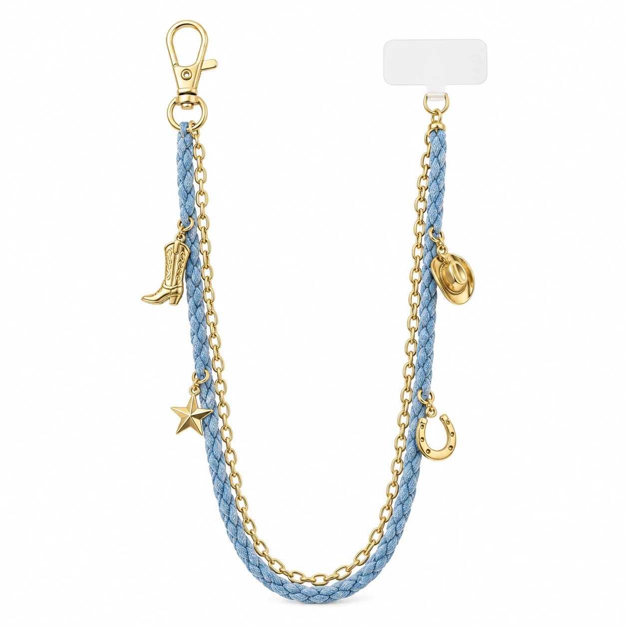 Western Denim Phone Chain from the ZHONGYI Phone Chains collection