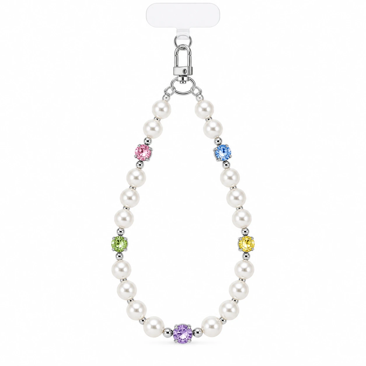 Pearl and Crystal Phone Chain from the ZHONGYI Phone Chains collection
