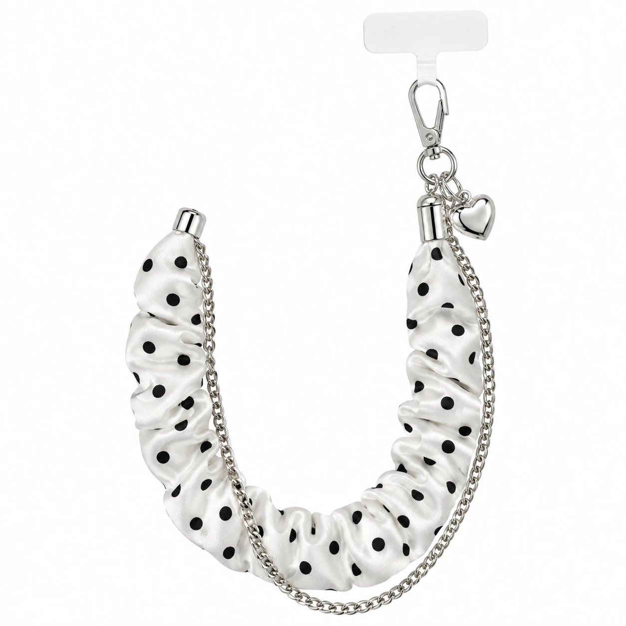 Polka Dot Scrunchie Phone Chain from the ZHONGYI Phone Chains collection