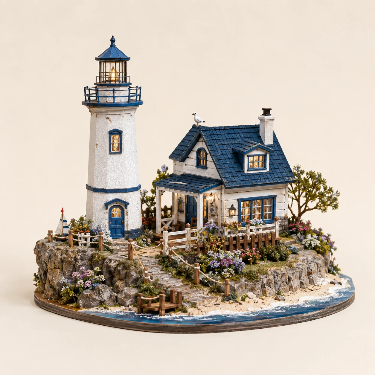 Seaside Living Guide from the ZHONGYI Miniature House Kits collection