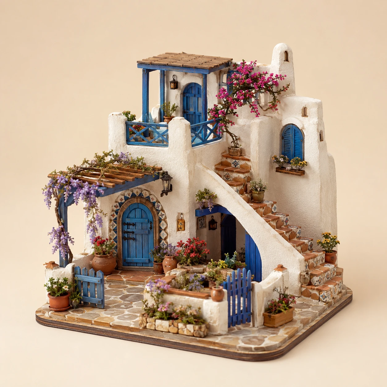 Seaside Villa Courtyard from the ZHONGYI Miniature House Kits collection