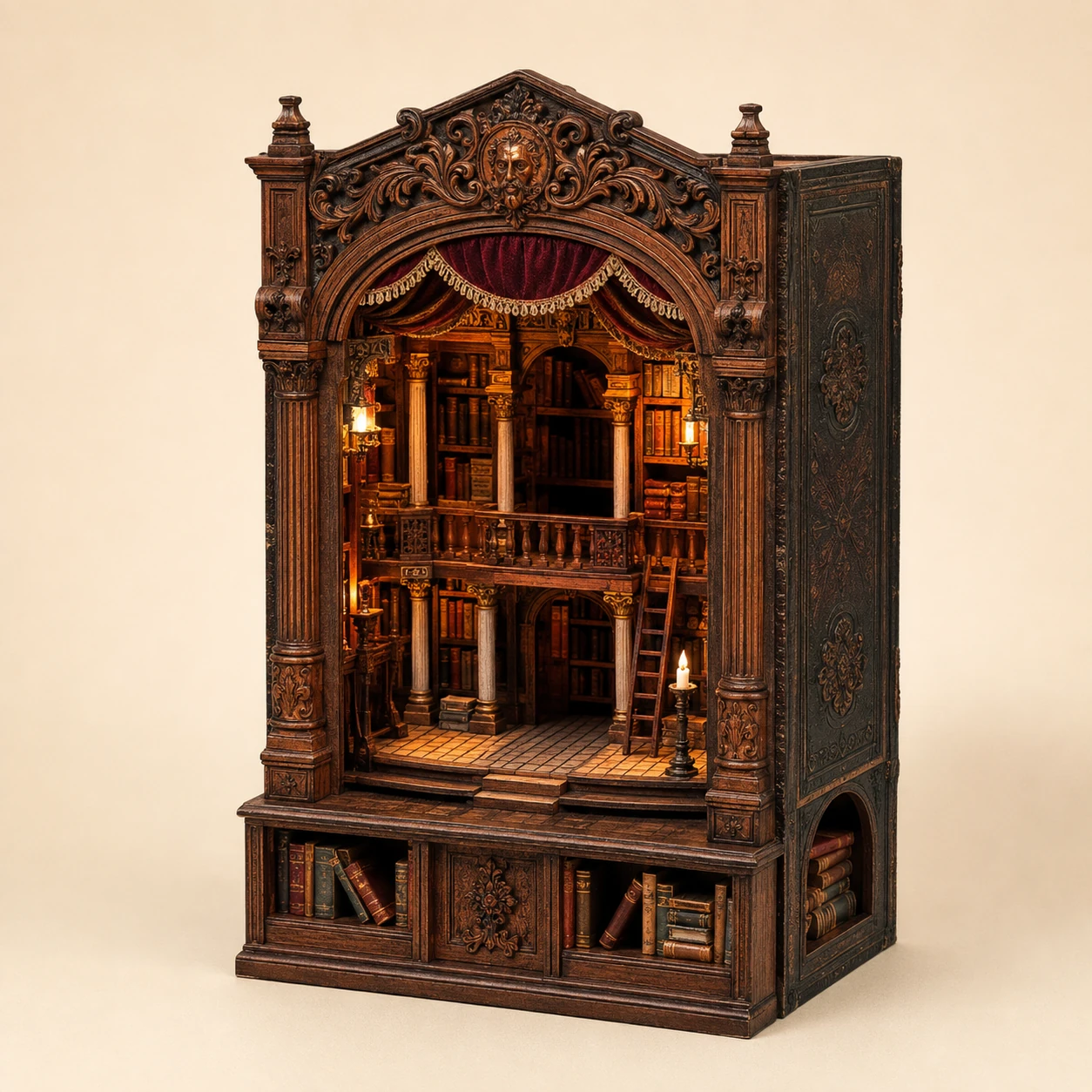 Shakespeare Book Nook from the ZHONGYI Miniature House Kits collection