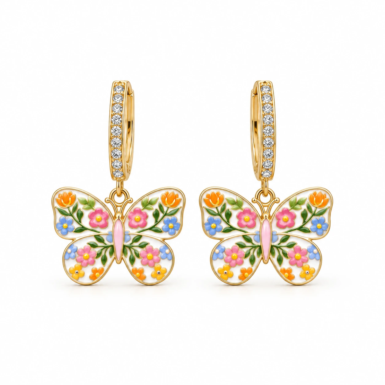 Floral Bead Hoop Earrings from the ZHONGYI Spring Gifts Collection