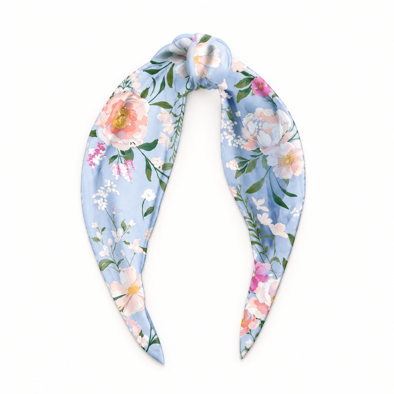 Blue Floral Bow Headband from the ZHONGYI Spring Gifts Collection