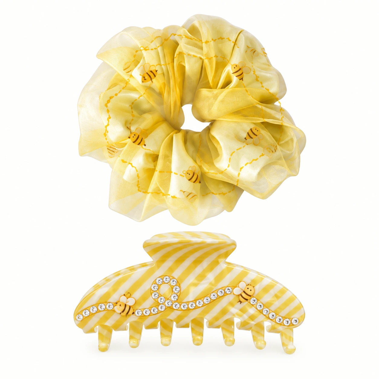 Yellow Flower Hair Clip Set from the ZHONGYI Spring Gifts Collection