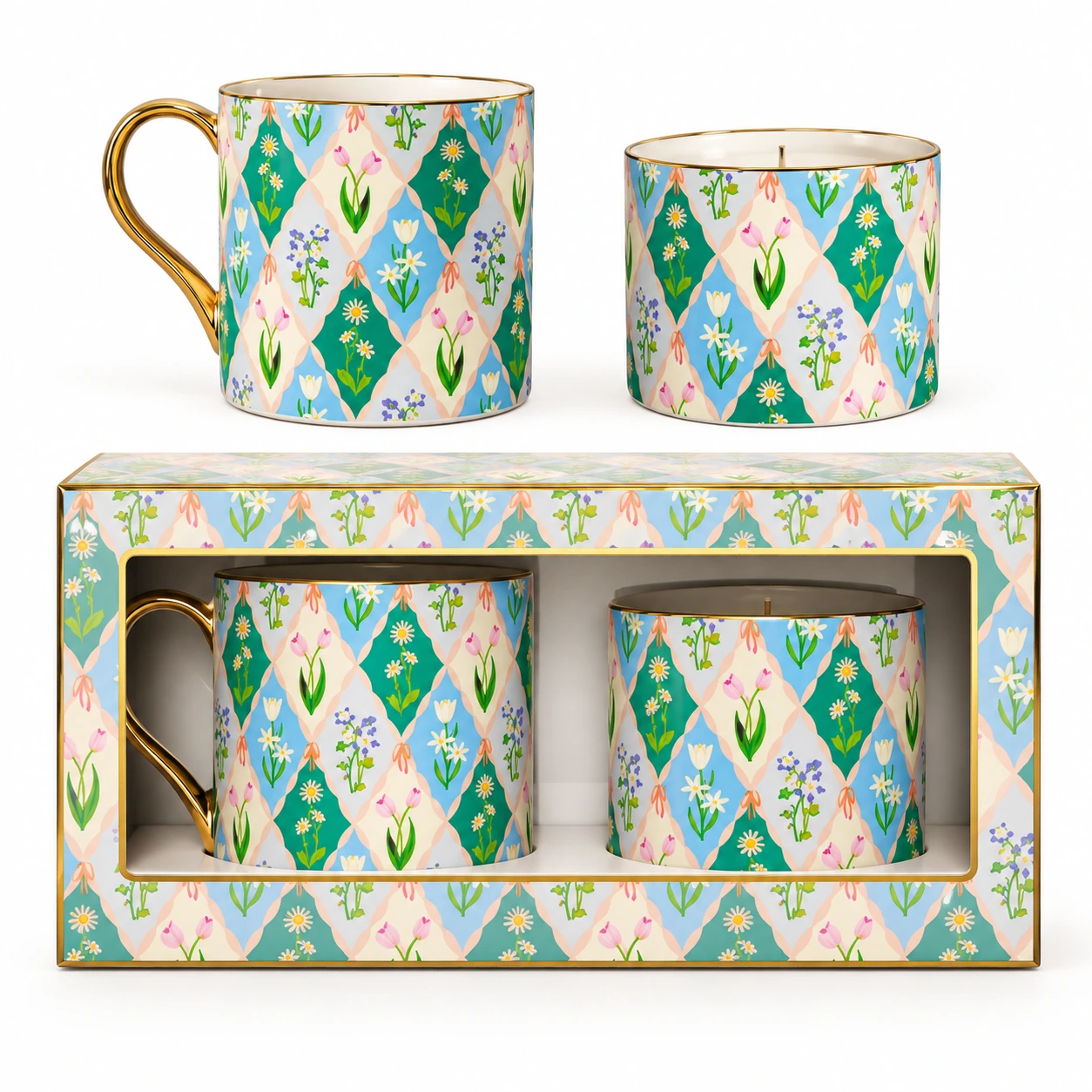 Geometric Mug and Coaster Set from the ZHONGYI Spring Gifts Collection