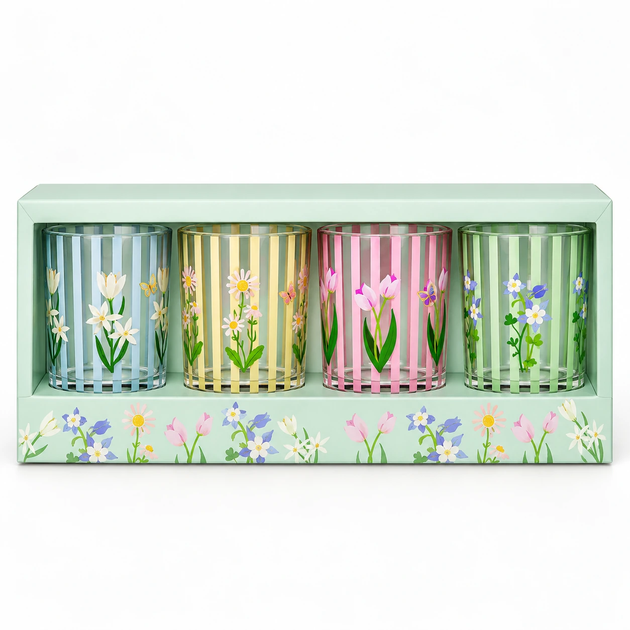 Butterfly Glass Tumbler Set from the ZHONGYI Spring Gifts Collection
