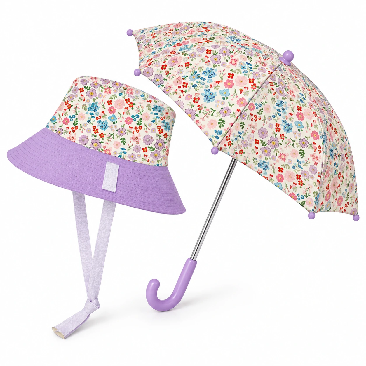Floral Sun Hat and Umbrella Set from the ZHONGYI Spring Gifts Collection