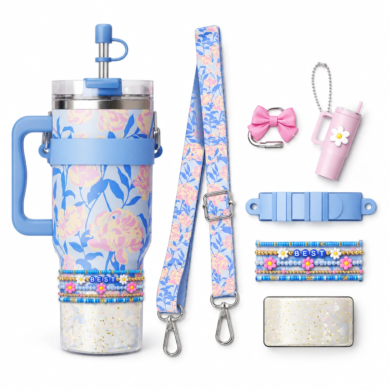 Blue Floral Travel Gift Set from the ZHONGYI Spring Gifts Collection
