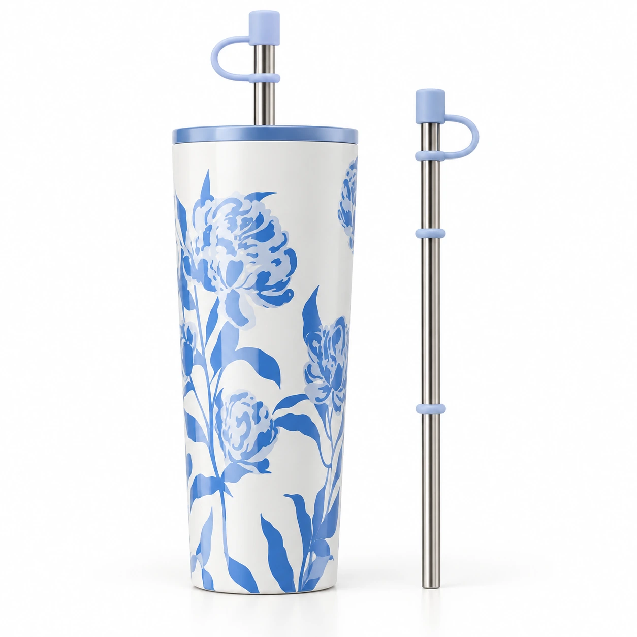 Blue Floral Water Bottle Set from the ZHONGYI Spring Gifts Collection