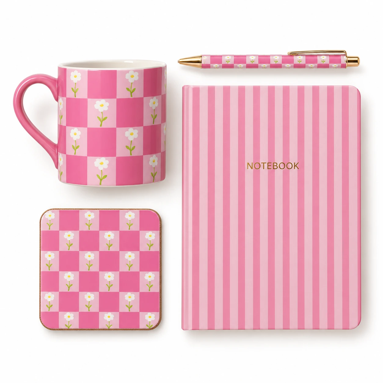 Pink Checkerboard Stationery Set from the ZHONGYI Spring Gifts Collection